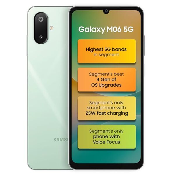 Samsung Galaxy M06 5G (Sage Green, 6GB RAM, 128 GB Storage)